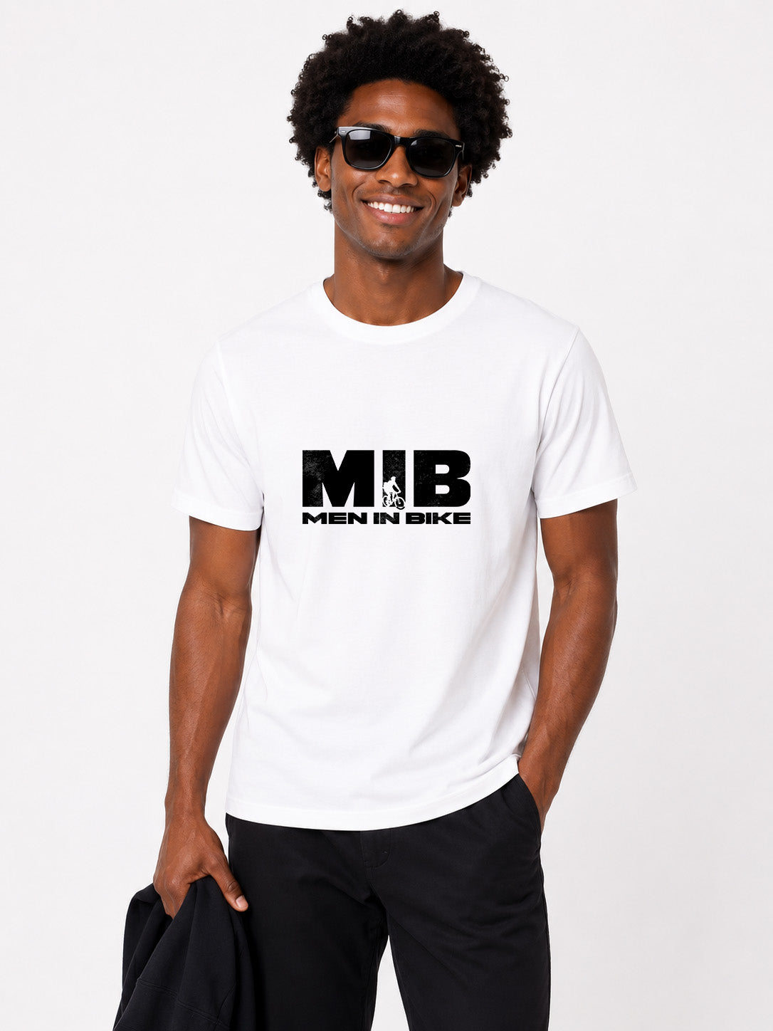 T-shirt Cycliste Humour MIB Men In Bike Homme | Cadeau Original Vélo - Bastaa