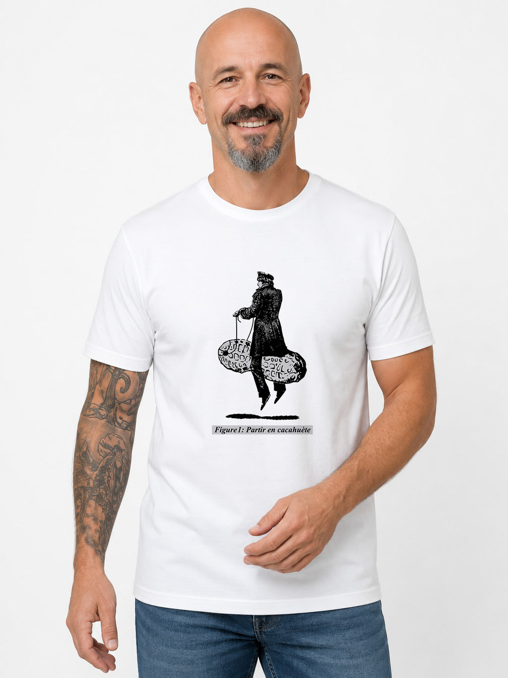 T-shirt Humour Partir en Cacahuète Homme | T-Shirt Original Français - Bastaa