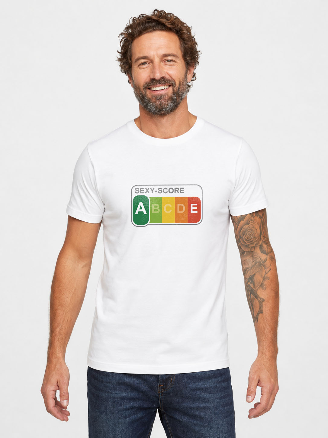 T-shirt "SEXY-SCORE A" Humour Français — Idée Cadeau Drôle Bio