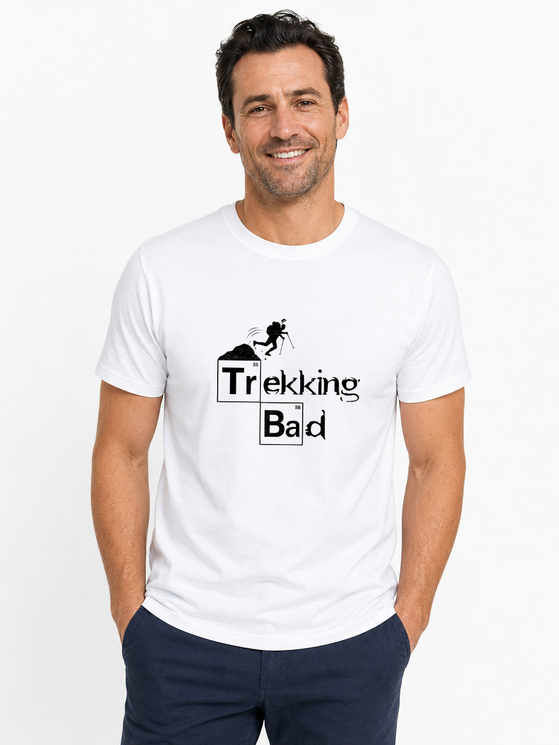 T-shirt Humour "Trekking Bad" en Coton Bio Randonnée | Bastaa