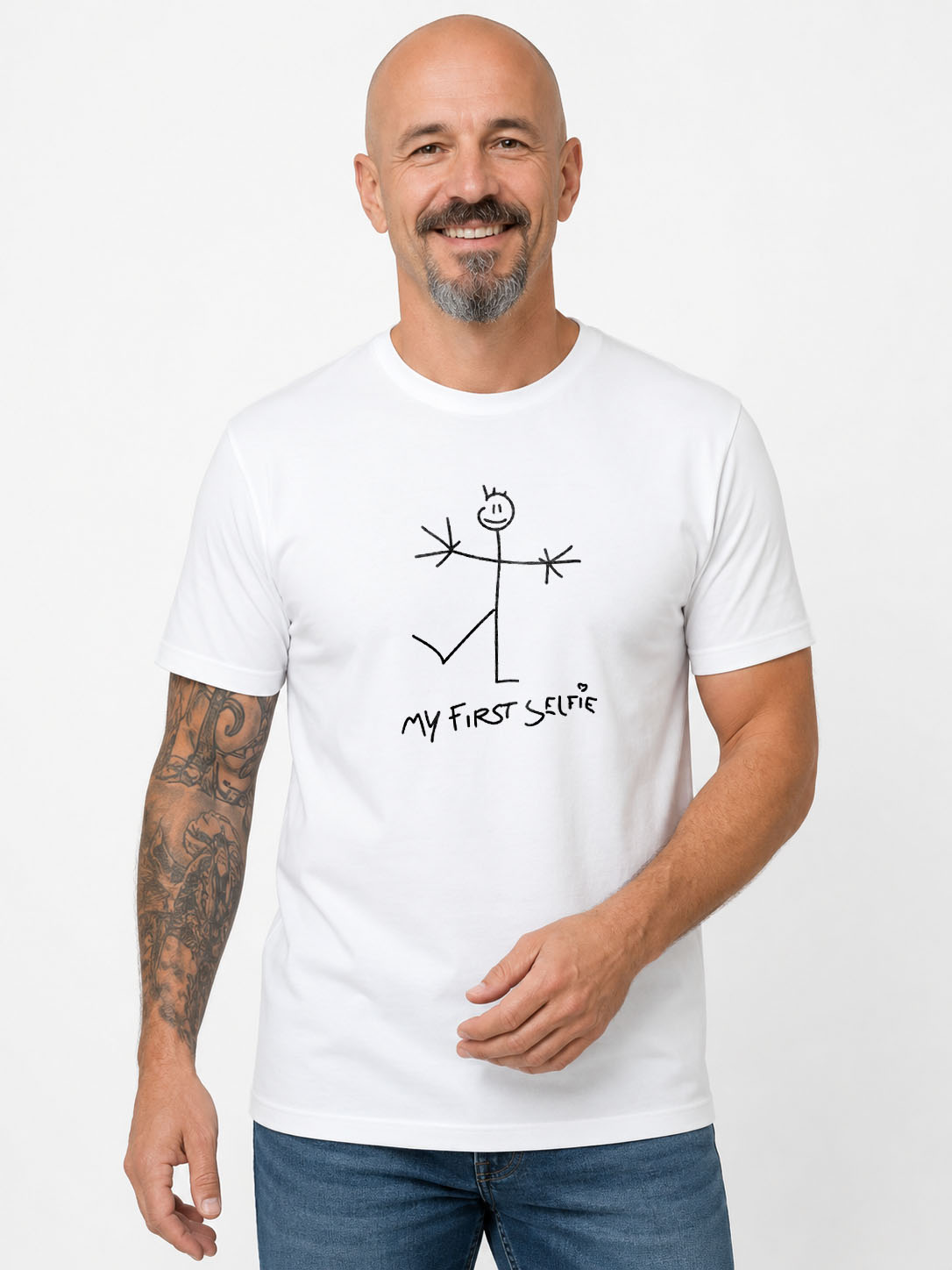 T-shirt "My First Selfie" Humour Homme — Idée Cadeau Drôle Bio