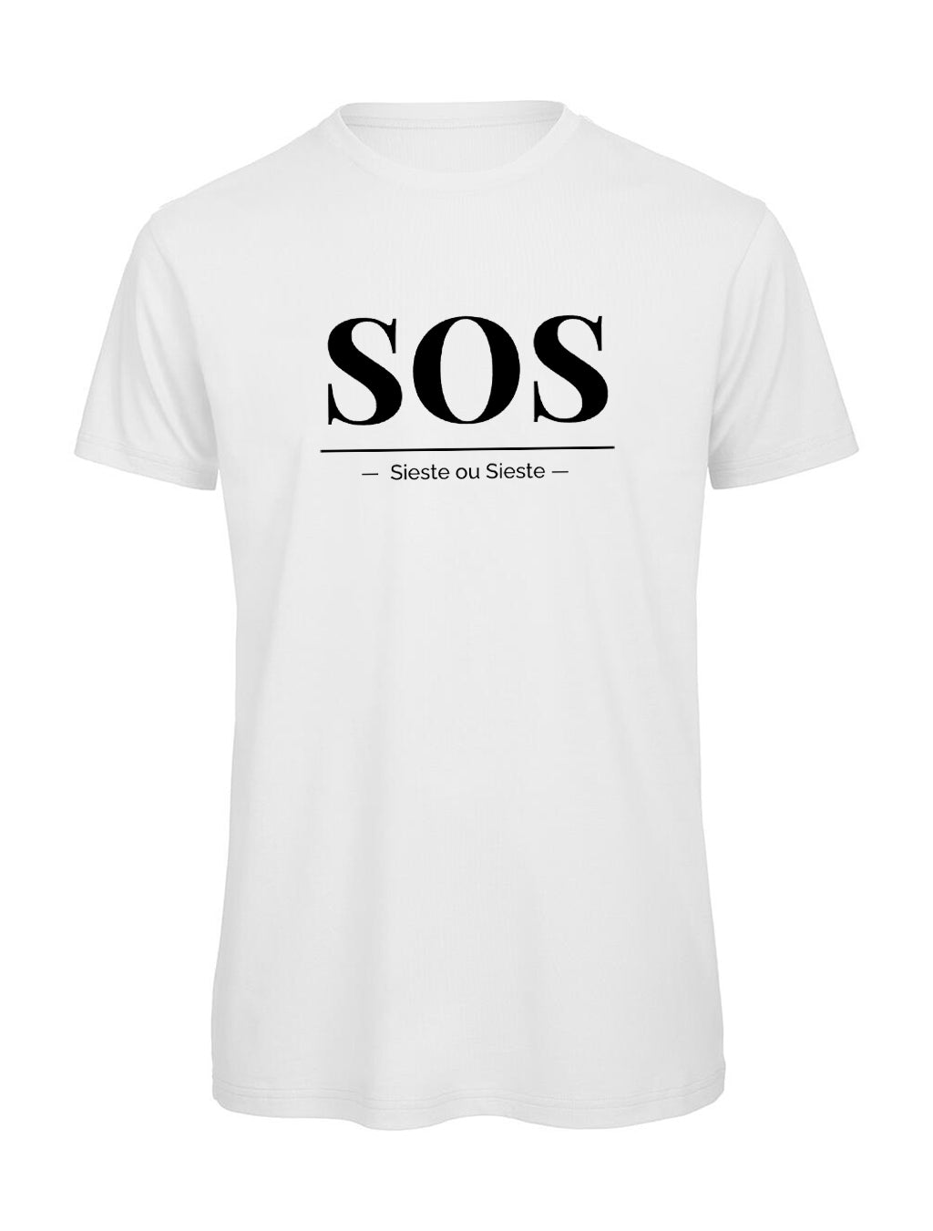 T-shirt Homme "SOS" Humour Sieste - Idée Cadeau Originale Bio