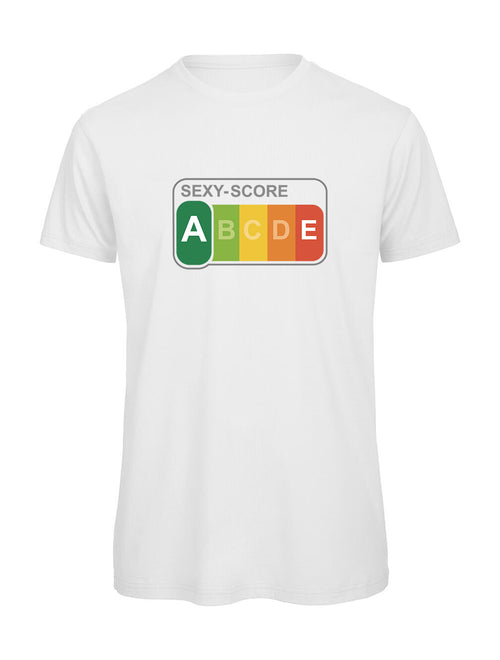 T-shirt "SEXY-SCORE A" Humour Français — Idée Cadeau Drôle Bio