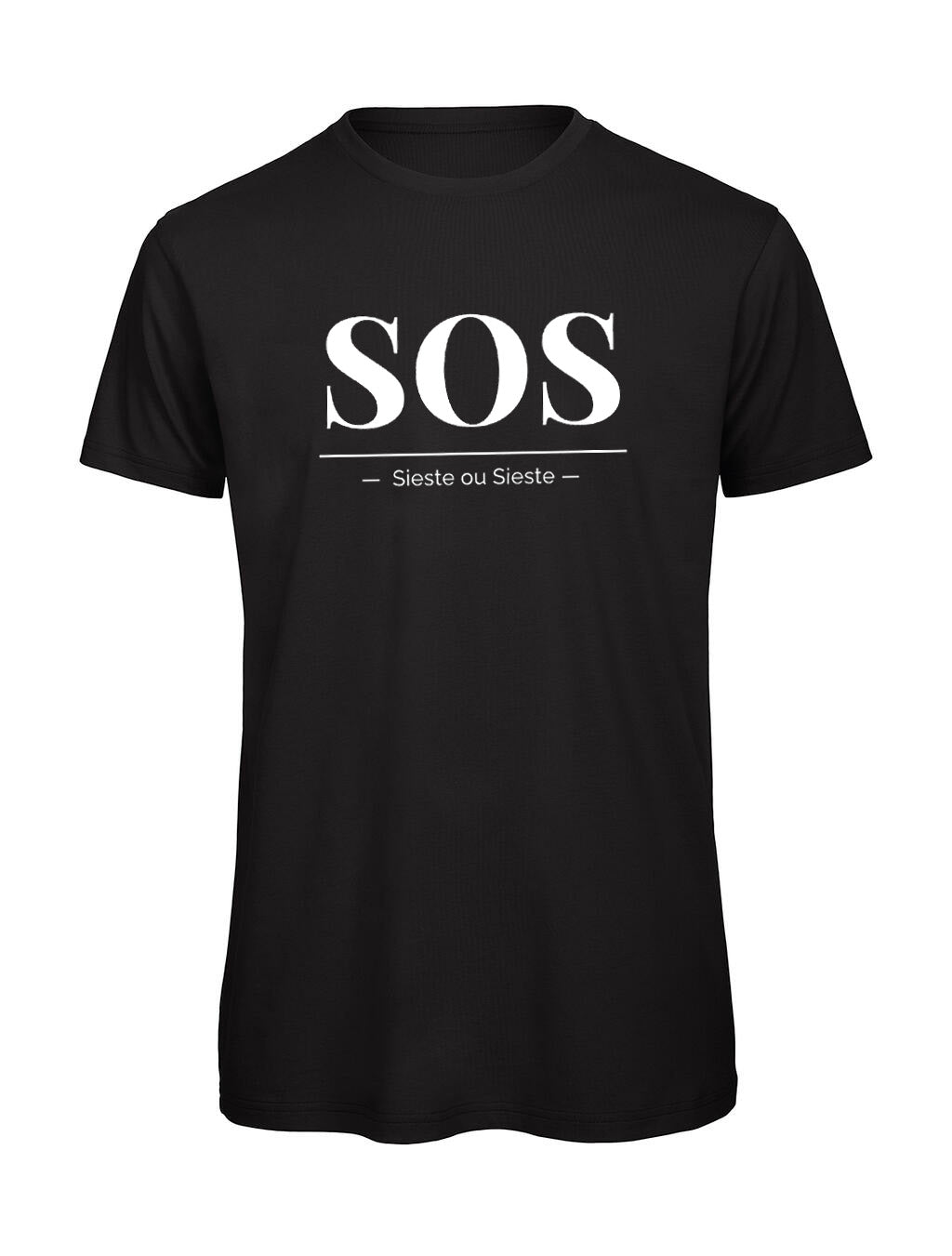 T-shirt Homme "SOS" Humour Sieste - Idée Cadeau Originale Bio
