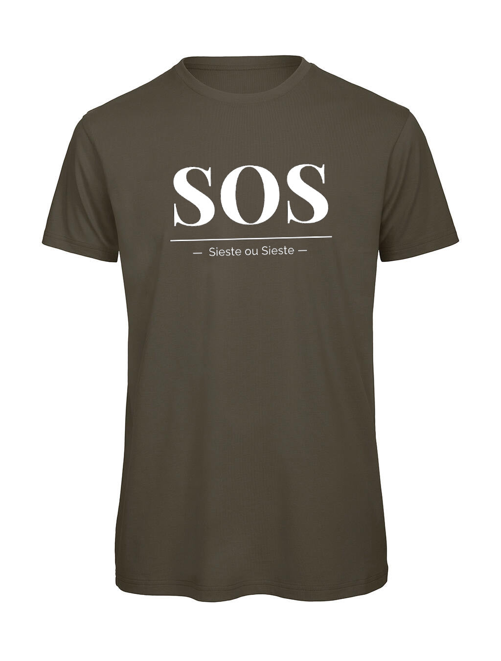 T-shirt Homme "SOS" Humour Sieste - Idée Cadeau Originale Bio