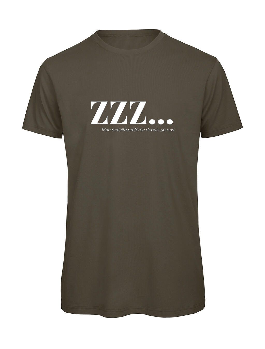 T-shirt Homme "ZZZ" Humour Sommeil — Idée Cadeau 50 Ans | Bastaa