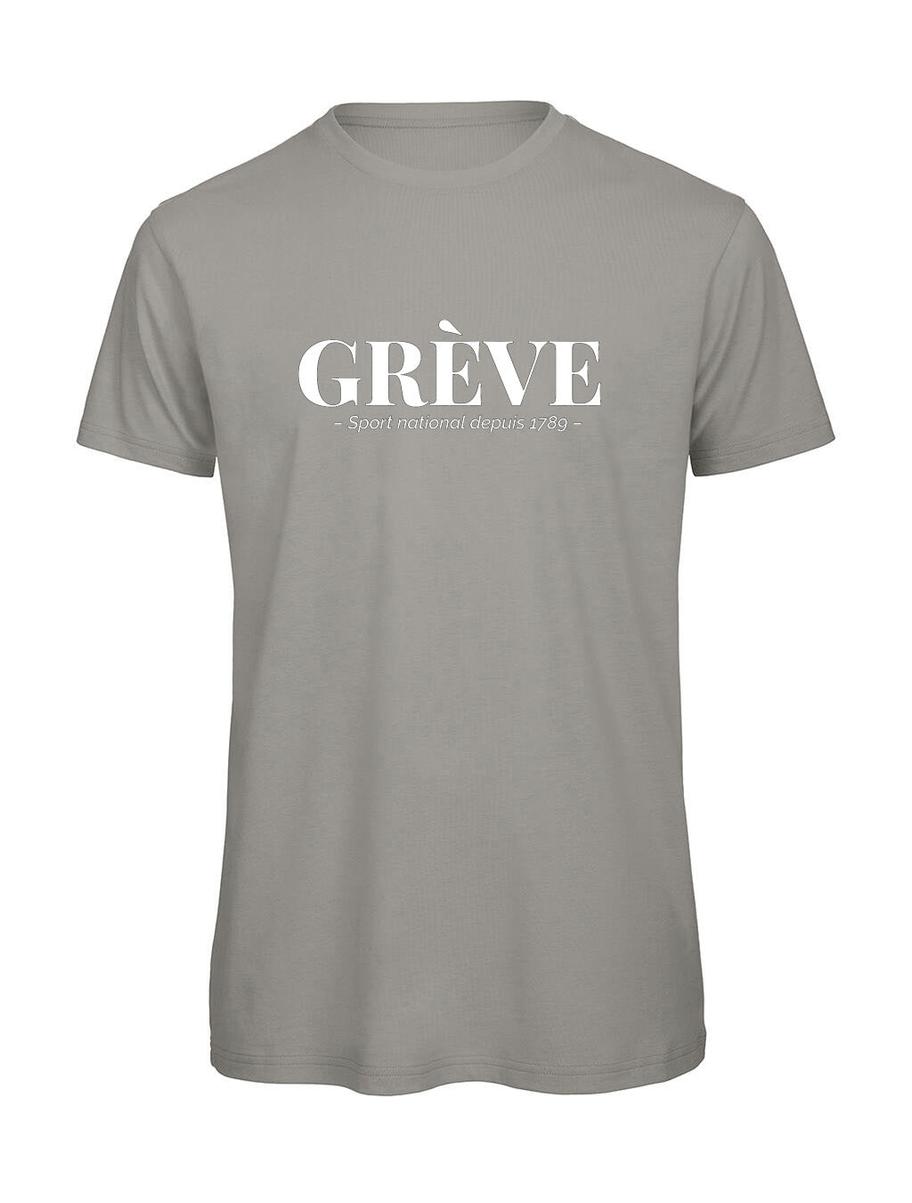 T-shirt Homme "GRÈVE" Humour Français — Idée Cadeau Originale Bio