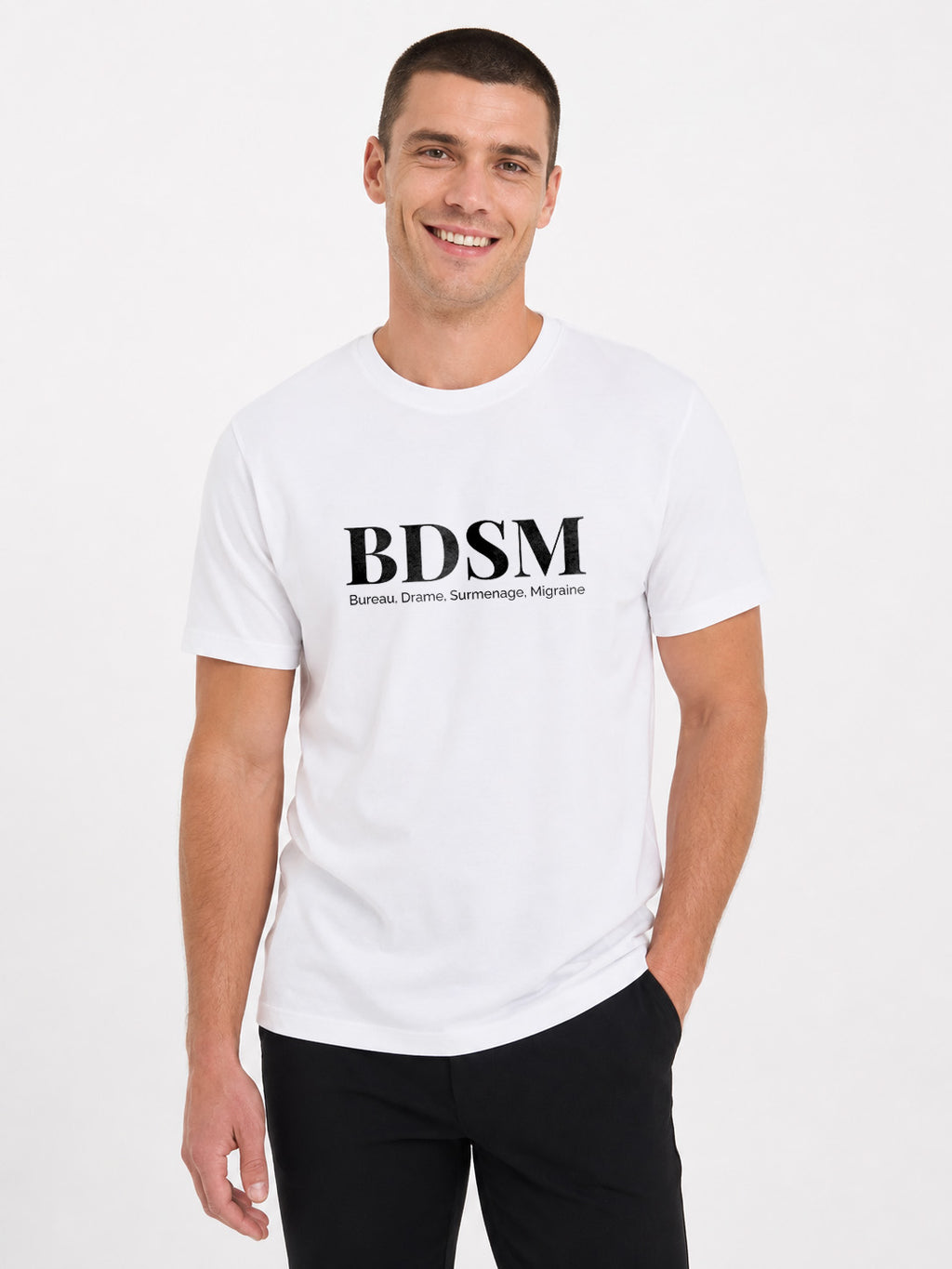 T-shirt BDSM Humour Bureau — Vêtement Homme Bio Cadeau Drôle