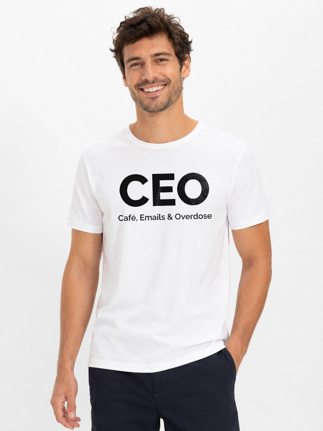 T-shirt Homme "CEO" Humour Bureau — Idée Cadeau Collègue
